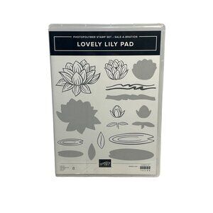 NIB Stampin’ Up! Lovely Lily Pad 8-Pcs Photopolymer Stamp RETIRED Sale-A-Bration